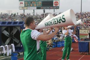 [NT Cheer with cones at the UNT v Navy game]