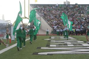 [Flag runners at the UNT v Navy game]