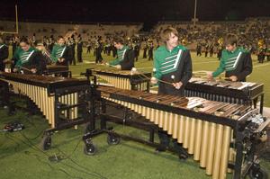 [Xylophone players at Homecoming game, 2007]