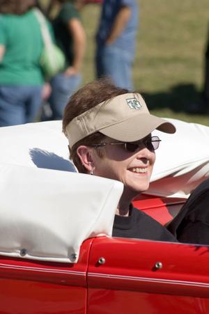 [An official in a red car in Homecoming Parade, 2007]