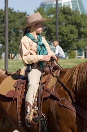 [Girl on horse in Homecoming Parade, 2007]