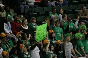 ["I want some stew" sign at Men's Basketball game, January 31, 2008]