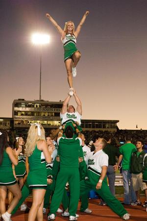 [Lifted stunt at Homecoming game, 2007]
