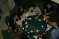 Primary view of [Students and game table from above at UNT Casino Night]
