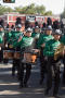 Photograph: [Mean Green Brigade with drums in UNT Homecoming Parade, 2007]