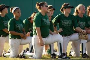 [NT Softball in outfield, September 29, 2007]