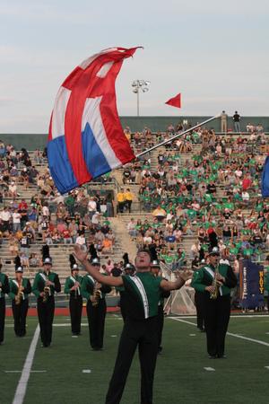 [Color-guard flag throw at the UNT v Navy game]