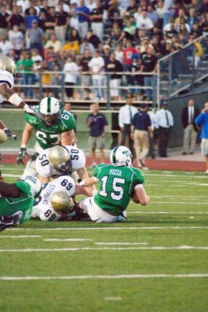 [Giovanni Vizza being tackled during UNT vs. Navy game, 2007]