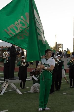 [Color Guard on field at Homecoming game, 2007]