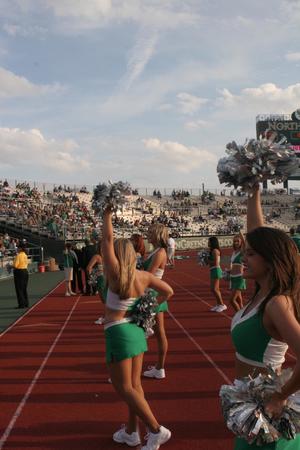 [Dancers on the track at the UNT v Navy game]