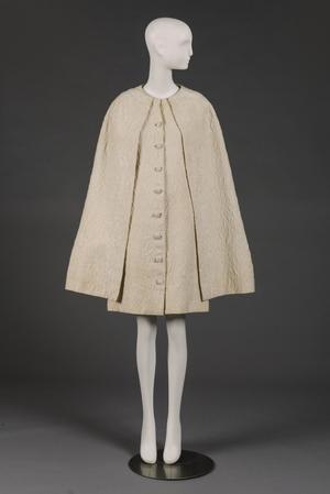 Primary view of object titled 'Dress and cape'.