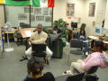 Photograph: [Man speaking to students in Multicultural Center]