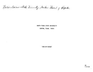 Primary view of object titled '[North Texas State University Budget: 1983-1984]'.