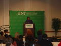 Photograph: [Woman speaking at 2007 WOC Conference]