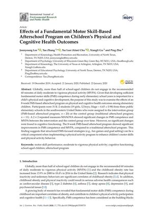Effects of a Fundamental Motor Skill-Based Afterschool Program on Children’s Physical and Cognitive Health Outcomes
