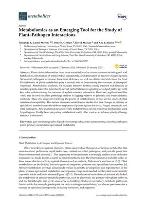 Metabolomics as an Emerging Tool for the Study of Plant–Pathogen Interactions