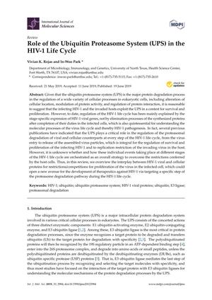 Role of the Ubiquitin Proteasome System (UPS) in the HIV-1 Life Cycle