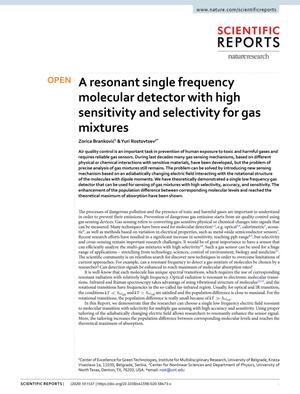 A resonant single frequency molecular detector with high sensitivity and selectivity for gas mixtures