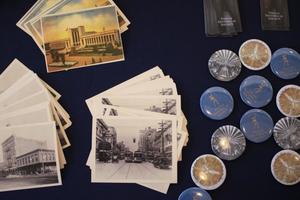 [Postcards and buttons from the Dallas Historical Society]