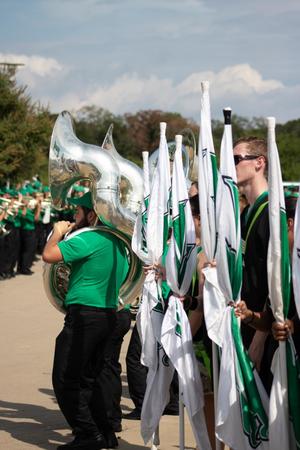 [Trombone player and the North Texas Dance Team, 2]