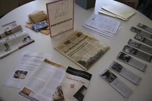 [Preservation informational table at Archives Bazaar]