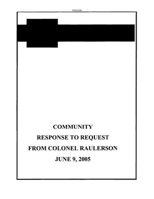 Community Input from the Anniston Army Depot,AL submitted to the BRAC Commission