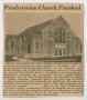 Primary view of [Clipping: Presbyterian Church Finished]