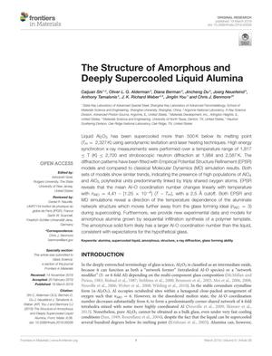 The Structure of Amorphous and Deeply Supercooled Liquid Alumina