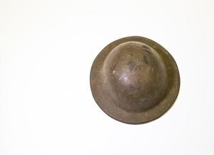 Primary view of object titled '[U.S. Army Brodie helmet, World War I]'.