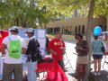 Photograph: [Students near 2008 Argentina booth]