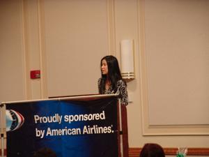 [Lisa Ling speaking at MC event]