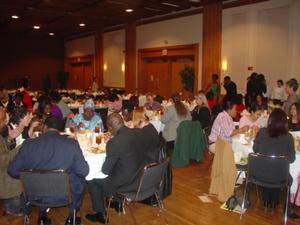 [Tables at 2005 Black History Month event]