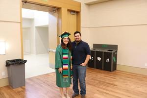 [Graduate and father at 2017 Multicultural Graduation]