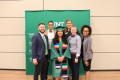 Photograph: [Graduate with faculty at 2017 Multicultural Graduation]