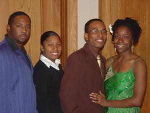 [Four people at 2005 Black History Month event]