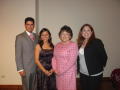 Photograph: [Student speakers with officials at Celebración Banquet]