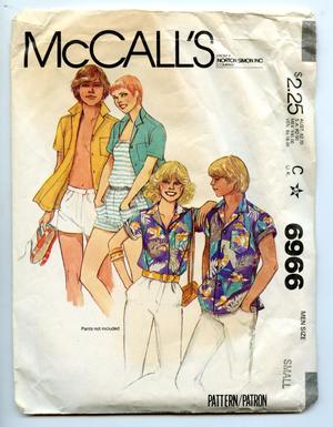 [Envelope for McCall's Pattern #6966, Size Men's Small