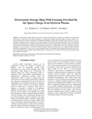 Electrostatic storage ring with focusing provided by the space charge of an electron plasma