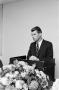Primary view of [Robert F. Kennedy standing at podium, 3]