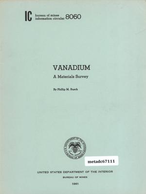 Primary view of object titled 'Vanadium: A Materials Survey'.