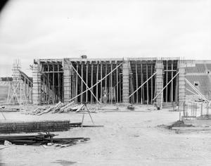 [The Amon G. Carter stadium under construction]