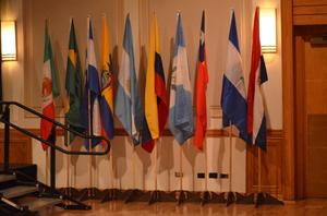 [Flags at 2013 La Raza ceremony]