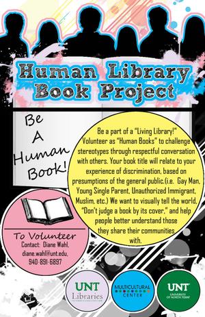 [Flyer: Human Library Book Project]
