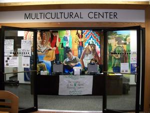 [Multicultural Center front desk]