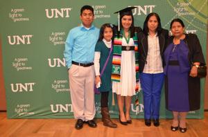 [Student and her family at 2013 La Raza ceremony 2]