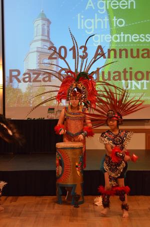 [Drummer and dancer at 2013 La Raza ceremony]