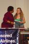 Photograph: [Cassandra Berry presenting Jean Probst with award]