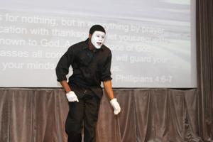 [Mime in black at 2012 TABPHE conference]