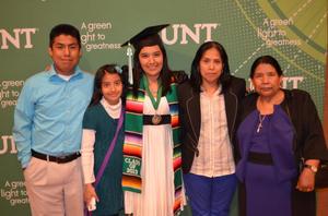 [Student and her family at 2013 La Raza ceremony 1]