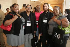 [Group photo in hallway at 2012 TABPHE conference]